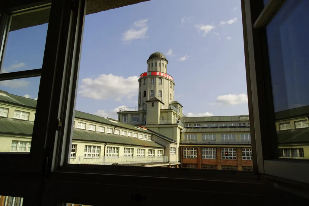 Blick auf den Turm vom Depot